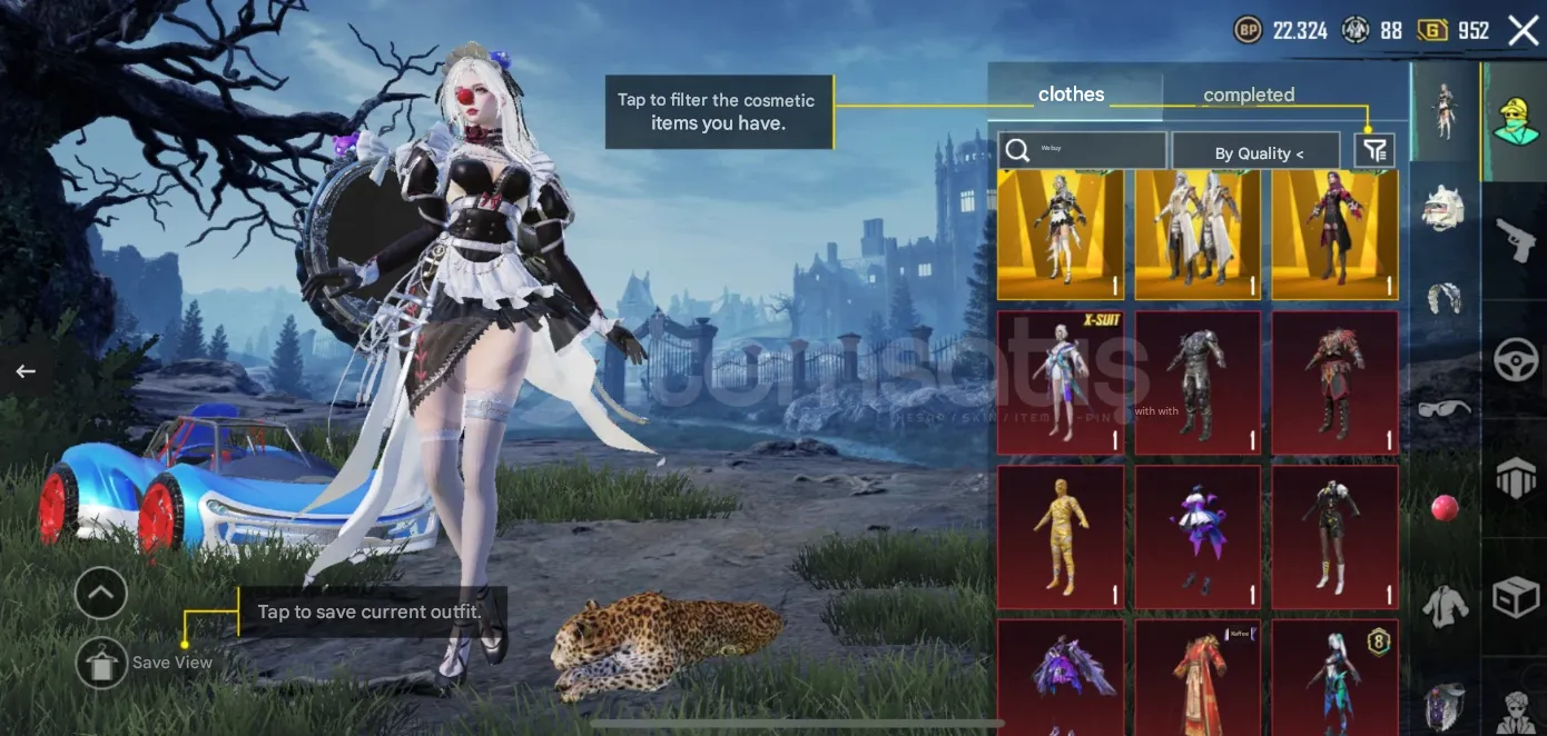 PGM575 ACE32 Kraken L4, MG3 Dragon L5, X-Suit Maid & Angel, Mythic Outfits, Leopard Pet, Unique Cars (G)